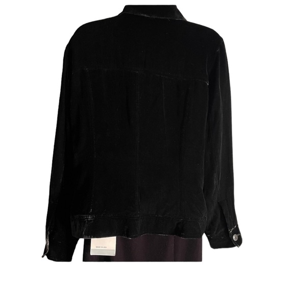 JJill Black Velvet Jacket. Medium. 03BL/BL - Picture 2 of 3